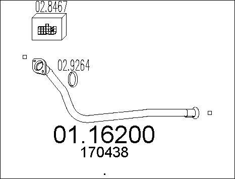 MTS 01.16200 - Exhaust Pipe car-mod.net
