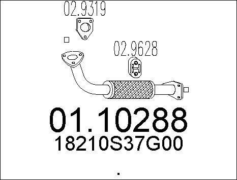 MTS 01.10288 - Exhaust Pipe car-mod.net
