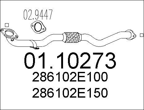 MTS 01.10273 - Exhaust Pipe car-mod.net