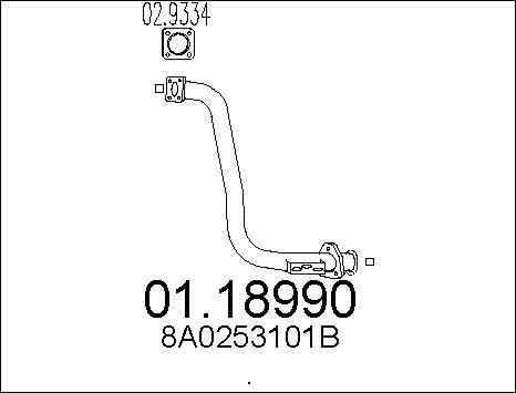 MTS 01.18990 - Exhaust Pipe car-mod.net