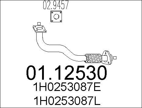 MTS 01.12530 - Exhaust Pipe car-mod.net
