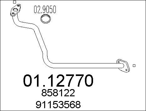 MTS 01.12770 - Exhaust Pipe car-mod.net