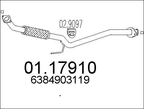 MTS 01.17910 - Exhaust Pipe car-mod.net