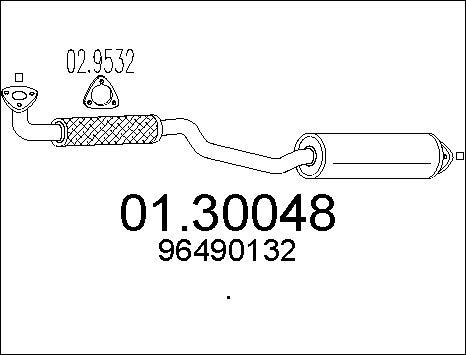 MTS 01.30048 - Front Silencer car-mod.net