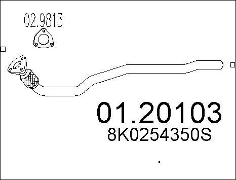 MTS 01.20103 - Exhaust Pipe car-mod.net