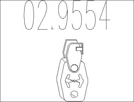 MTS 02.9554 - Holder, exhaust system car-mod.net