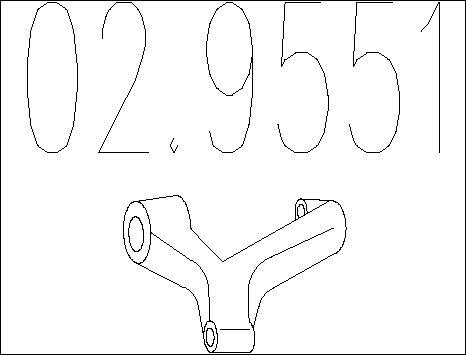 MTS 02.9551 - Holding Bracket, silencer car-mod.net