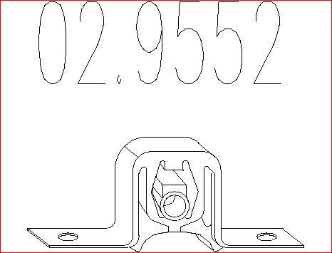 MTS 02.9552 - Holding Bracket, silencer car-mod.net