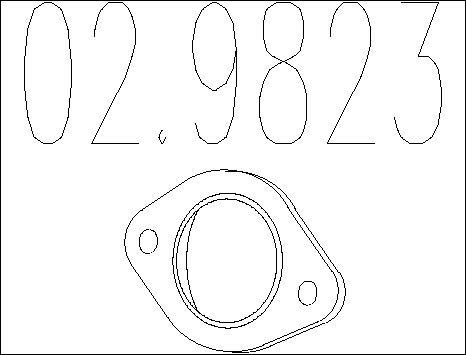 MTS 02.9823 - Gasket, exhaust pipe car-mod.net