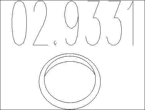MTS 02.9331 - Gasket, exhaust pipe car-mod.net