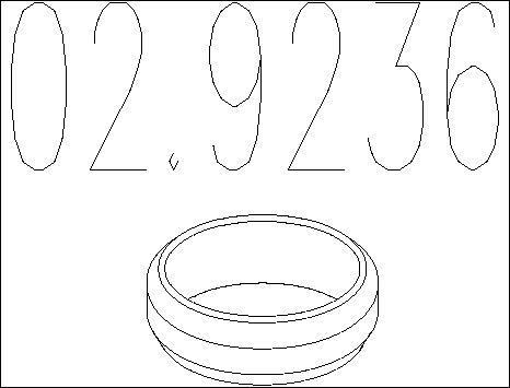 MTS 02.9236 - Seal Ring, exhaust pipe car-mod.net