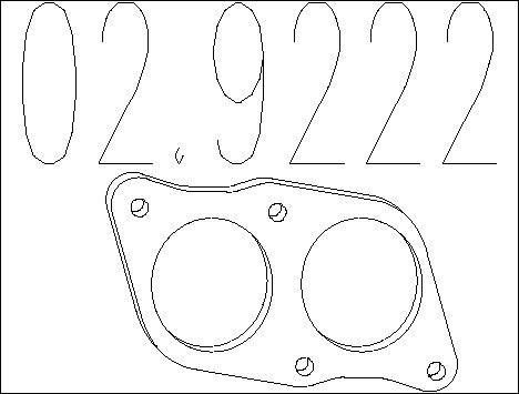 MTS 02.9222 - Gasket, exhaust pipe car-mod.net