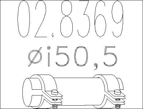 MTS 02.8369 - Pipe Connector, exhaust system car-mod.net