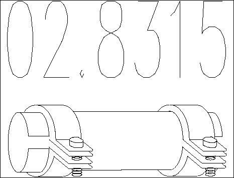 MTS 02.8315 - Pipe Connector, exhaust system car-mod.net