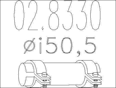 MTS 02.8330 - Pipe Connector, exhaust system car-mod.net