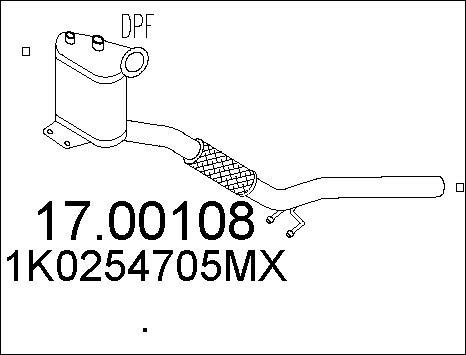 MTS 17.00108 - Soot / Particulate Filter, exhaust system car-mod.net