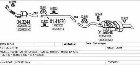 MTS C380025002820 - Exhaust System car-mod.net