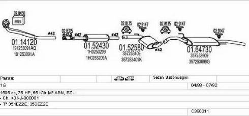 MTS C380311003167 - Exhaust System car-mod.net