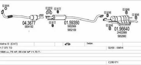 MTS C250171005291 - Exhaust System car-mod.net