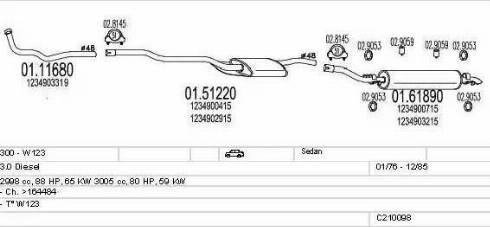 MTS C210098004160 - Exhaust System car-mod.net