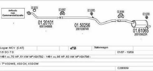 MTS C280839015888 - Exhaust System car-mod.net