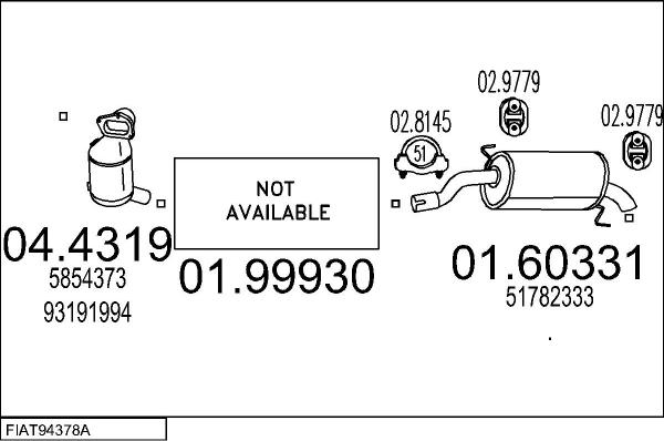 MTS FIAT94378A055308 - Exhaust System car-mod.net