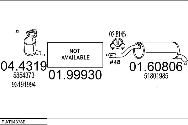 MTS FIAT94378B055308 - Exhaust System car-mod.net