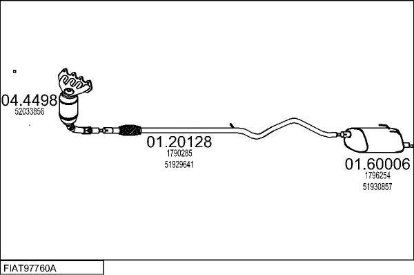 MTS FIAT97760A032825 - Exhaust System car-mod.net