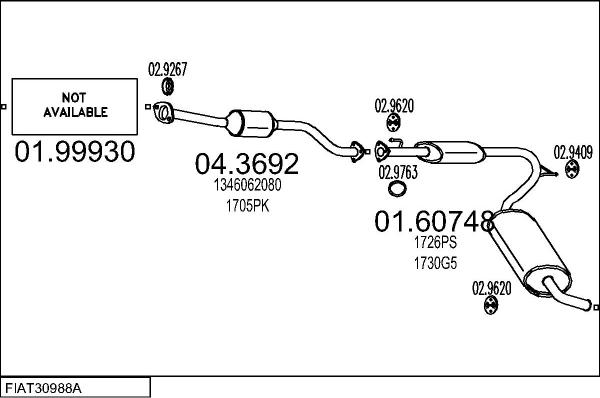 MTS FIAT30988A020850 - Exhaust System car-mod.net