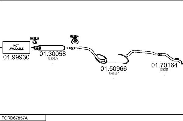 MTS FORD67857A000066 - Exhaust System car-mod.net
