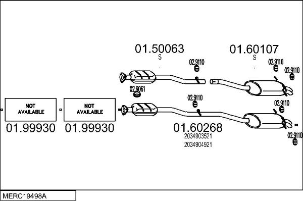 MTS MERC19498A017377 - Exhaust System car-mod.net