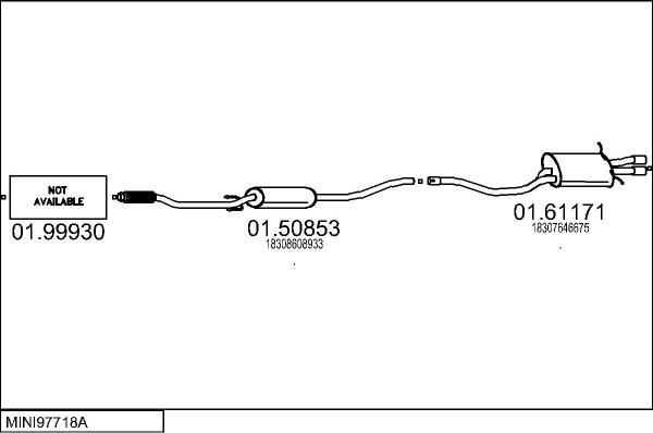 MTS MINI97718A015286 - Exhaust System car-mod.net