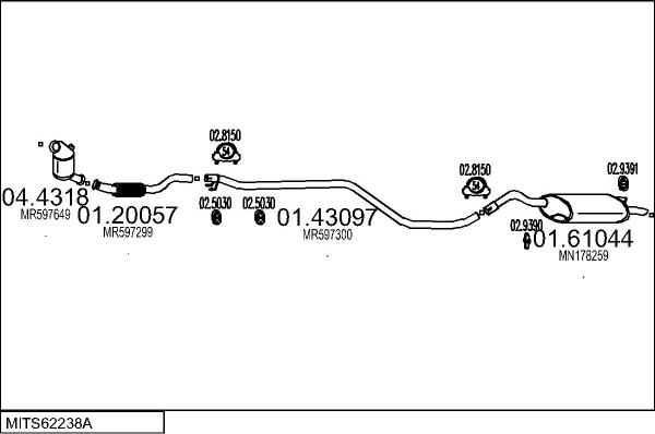 MTS MITS62238A133178 - Exhaust System car-mod.net