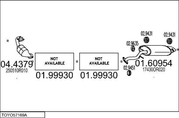 MTS TOYO57169A019245 - Exhaust System car-mod.net