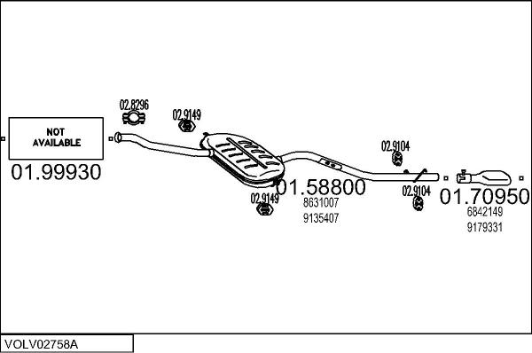 MTS VOLV02758A018317 - Exhaust System car-mod.net