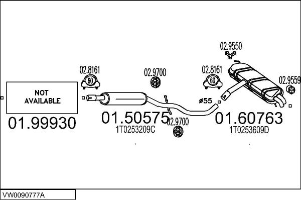 MTS VW0090777A009620 - Exhaust System car-mod.net