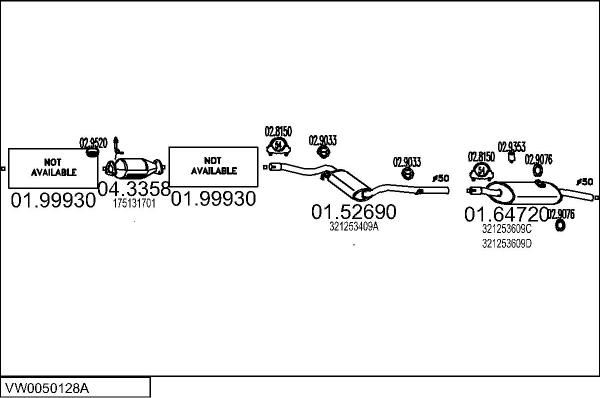 MTS VW0050128A006250 - Exhaust System car-mod.net