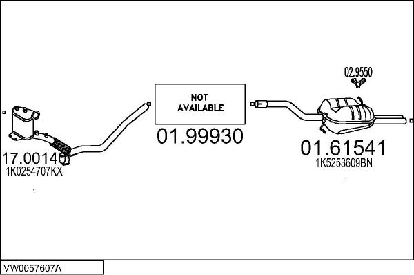 MTS VW0057607A034795 - Exhaust System car-mod.net