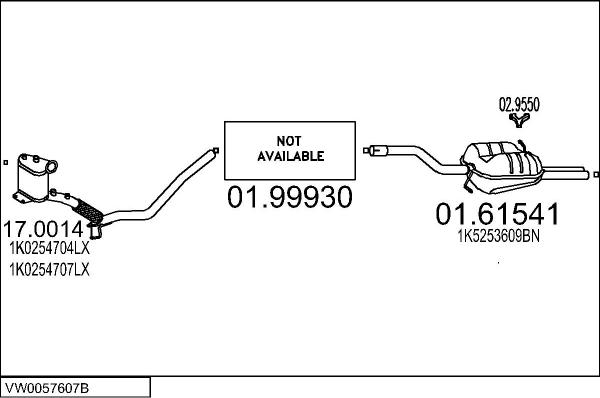 MTS VW0057607B034795 - Exhaust System car-mod.net