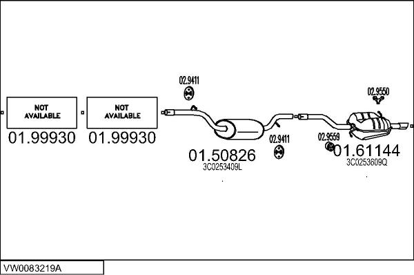 MTS VW0083219A018726 - Exhaust System car-mod.net