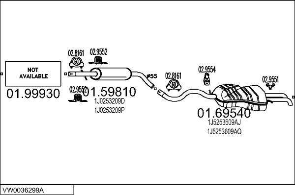 MTS VW0036299A010002 - Exhaust System car-mod.net