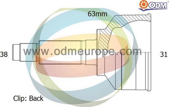 Multiparts 12-212003 - CV Joint Kit, drive shaft car-mod.net