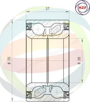 Multiparts 70-080039 - Bearing Kit, wheel hub car-mod.net