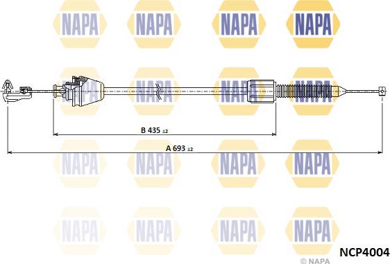 NAPA NCP4004 - Accelerator Cable car-mod.net