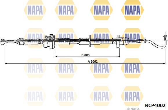 NAPA NCP4002 - Accelerator Cable car-mod.net