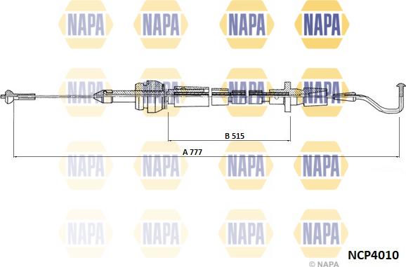 NAPA NCP4010 - Accelerator Cable car-mod.net