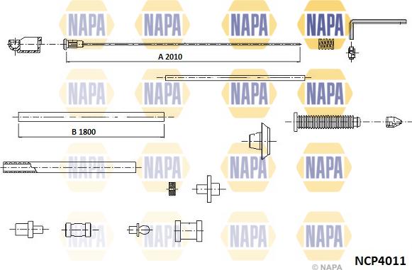 NAPA NCP4011 - Accelerator Cable car-mod.net