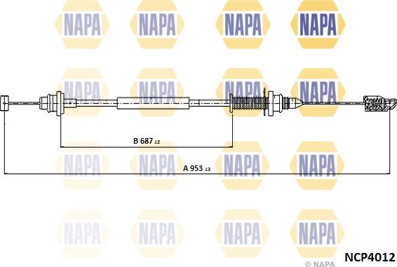 NAPA NCP4012 - Accelerator Cable car-mod.net