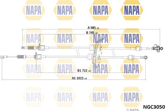 NAPA NGC3050 - Cable, tip, manual transmission car-mod.net