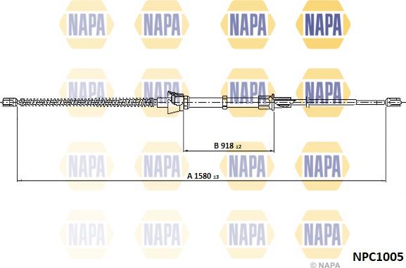 NAPA NPC1005 - Cable, parking brake car-mod.net